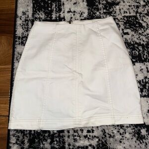 Free People White Pencil Skirt